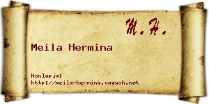 Meila Hermina névjegykártya